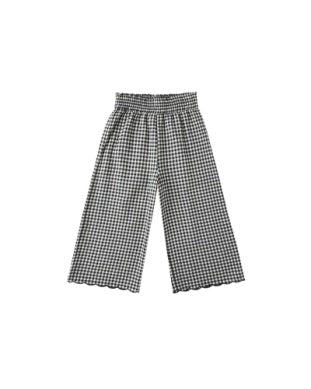 WIDE LEG PANT || BLACK GINGHAM