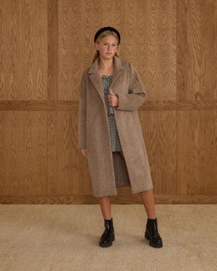 PRESLEY LONGLINE COAT || CAMEL - TEEN