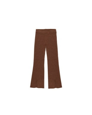 FLARE KNIT PANT || BROWN