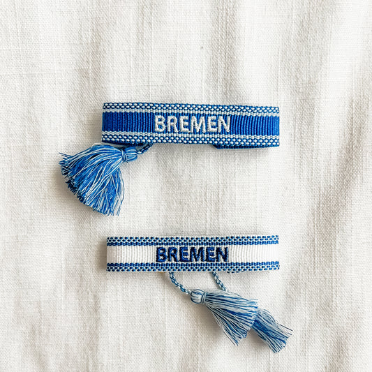 BREMEN School Spirit Embroidered Bracelet / Custom School Bracelet