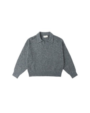 COLLARED SWEATER || HEATHERED GREY
