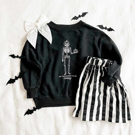 tis the season to be creepy graphic sweatshirt