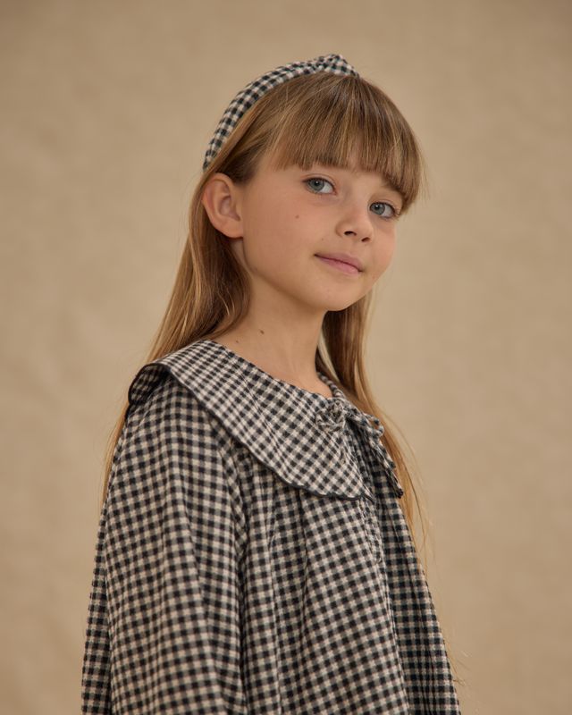 KNOTTED HEADBAND || BLACK GINGHAM