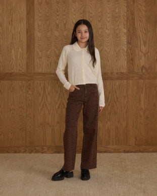 BAGGY WIDE LEG DENIM || LEOPARD - TEEN