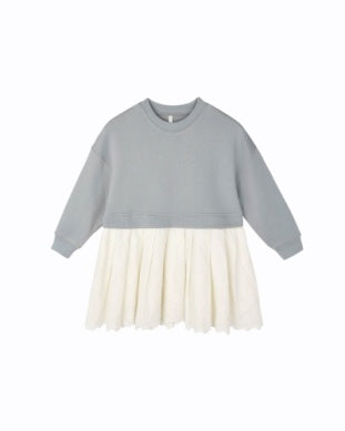 SWEATSHIRT DRESS || DUSTY BLUE