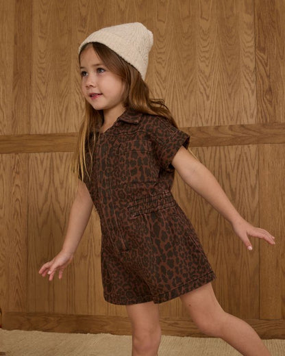 UTILITY ROMPER || LEOPARD