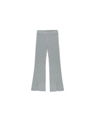 FLARE KNIT PANT || DUSTY BLUE