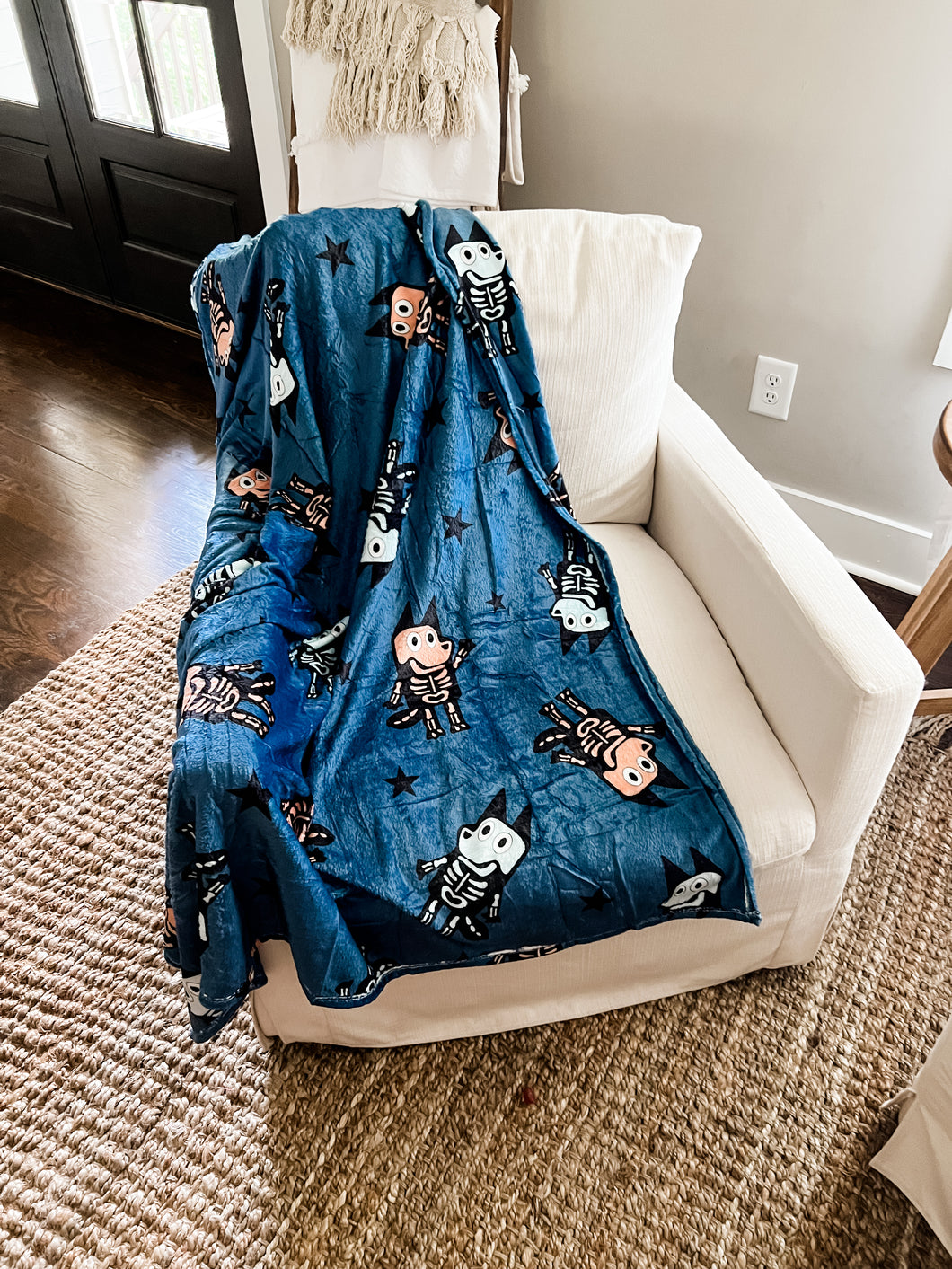 spooky dog blanket