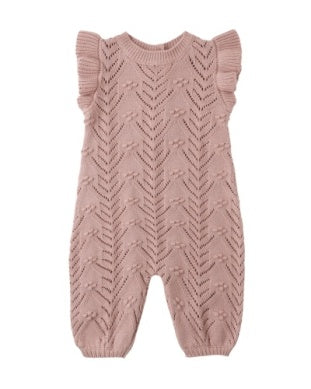 Mira Knit Romper || Mauve