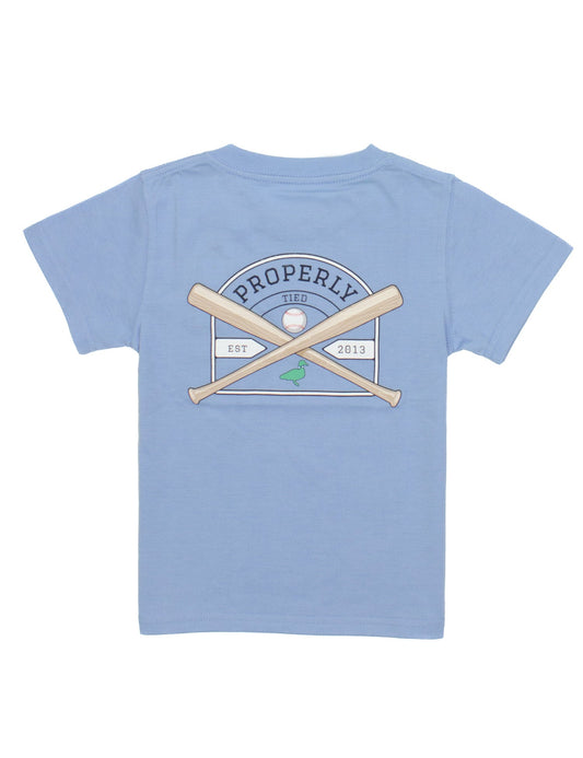 Baby Baseball Shield SS Light Blue