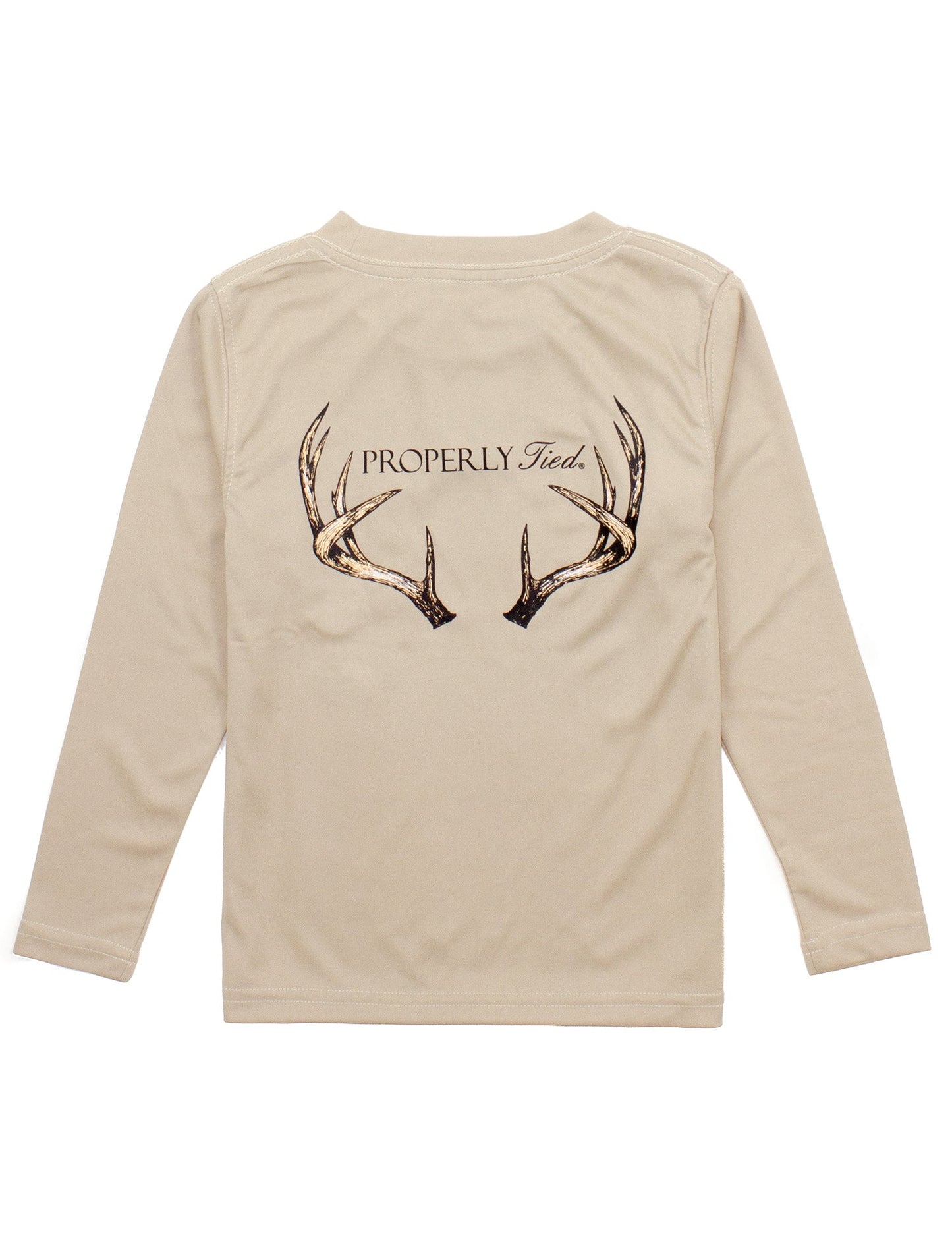 Boys Performance Tee LS Vintage Antler - Sand