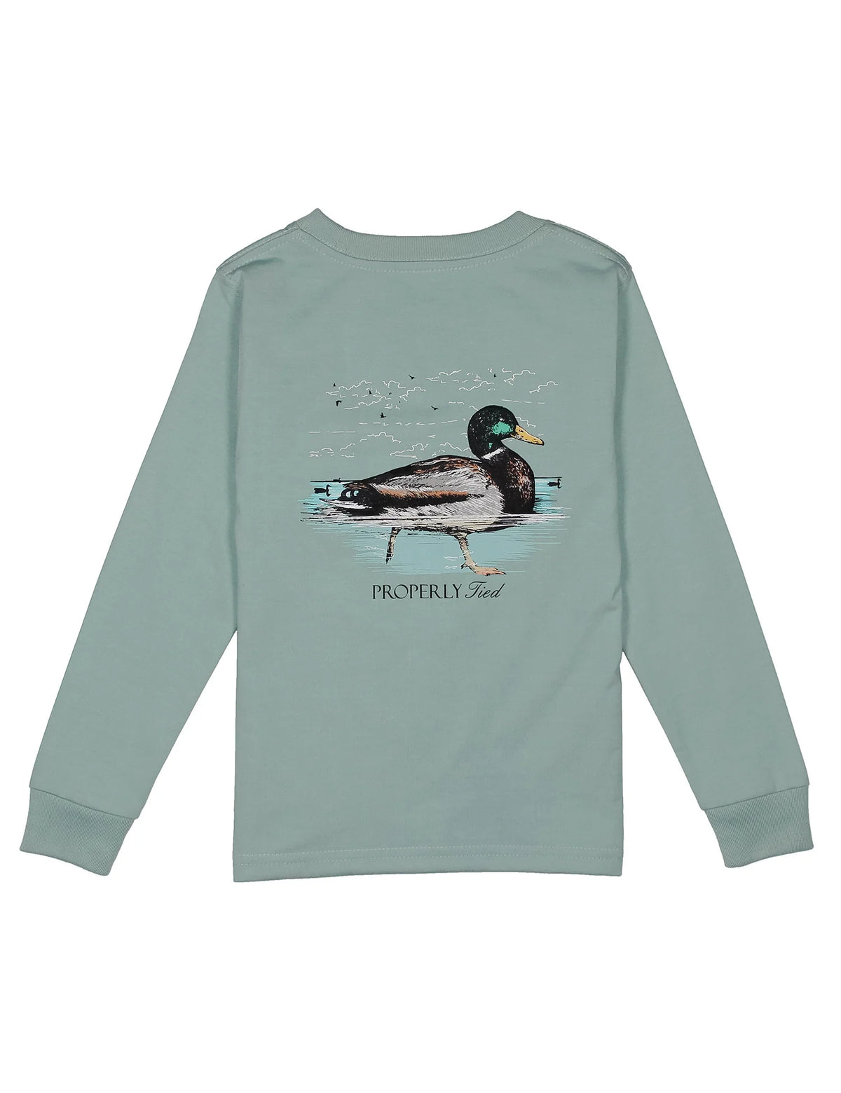 Boys Swimming Mallard Tee LS Marine Mist
