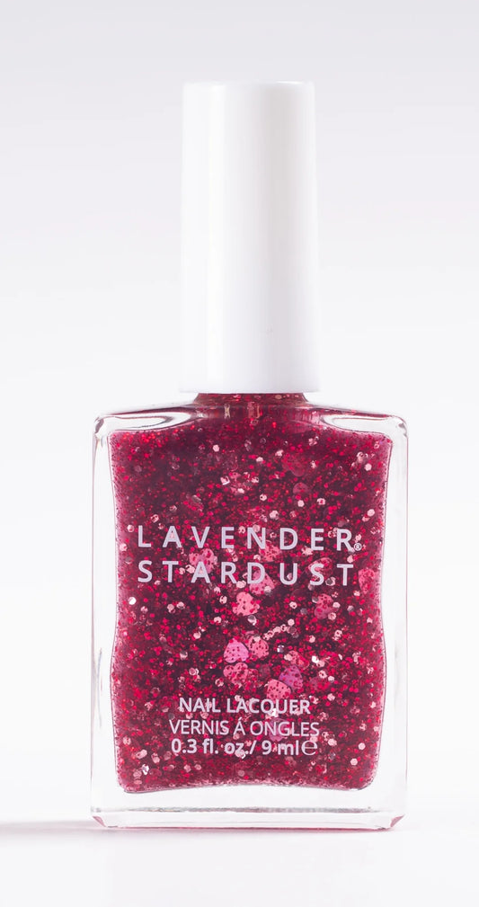 Cherry Hearts Glitter Nail Topper