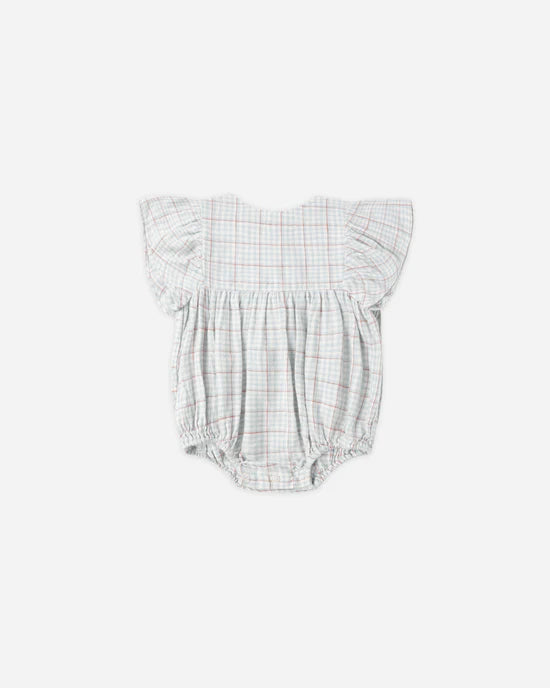 Kalea Romper Light Blue Plaid