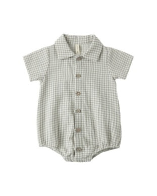 Matteo Romper || Sage Gingham