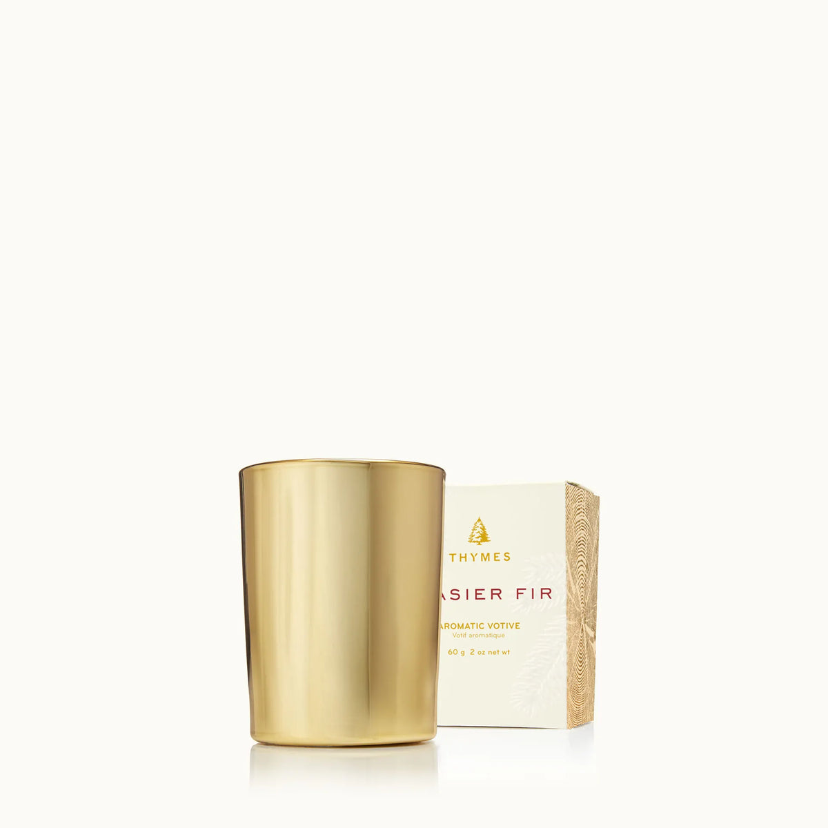 Frasier Fir Gilded Gold Votive Candle - 2 oz