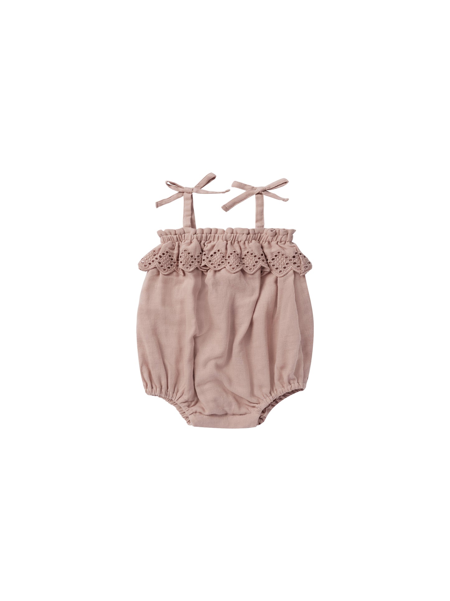 RUFFLE ROMPER || MAUVE