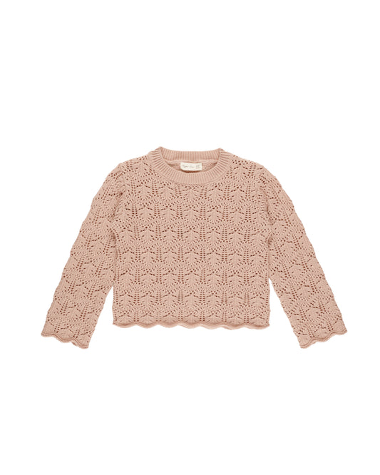 CROCHET KNIT PULLOVER || ROSE