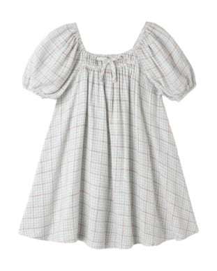 SABRINA MINI DRESS LIGHT BLUE PLAID