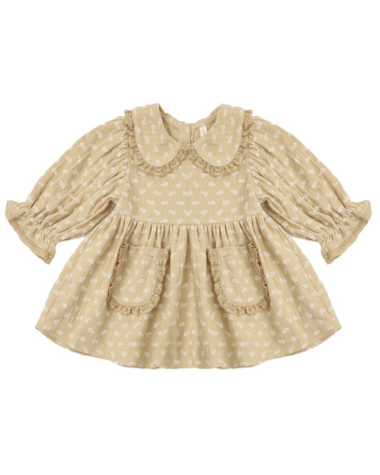 MARISOL DRESS BUTTERSCOTCH FLORAL