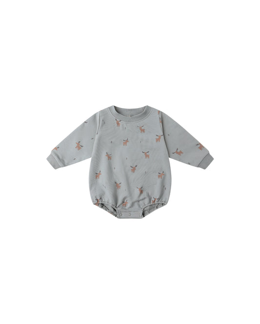 CREWNECK BUBBLE ROMPER || MOOSE