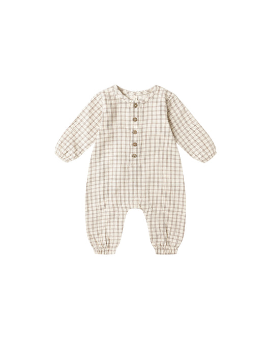 WOVEN JUMPSUIT || CEDAR CHECK