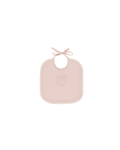 WOVEN TIE BIB || BUBBLEGUM