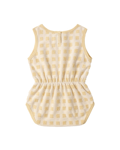 CINCH PLAYSUIT BUTTERSCOTCH GRID