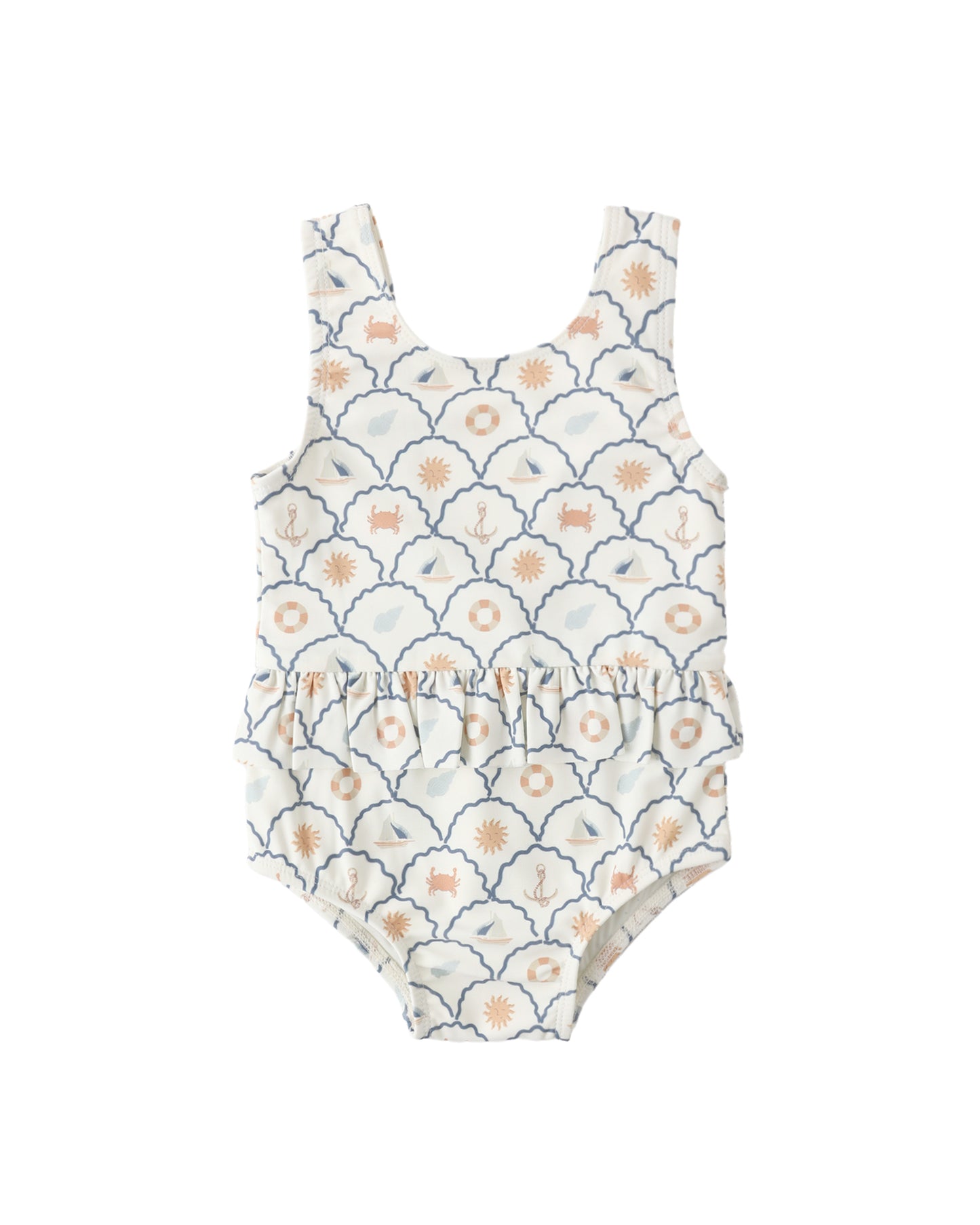 SKIRTED ONE-PIECE NAUTICAL