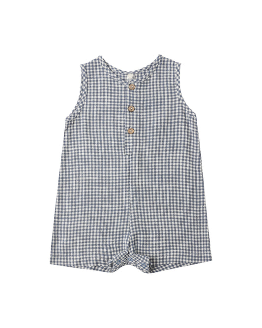 MAVRICK ROMPER MARINE GINGHAM