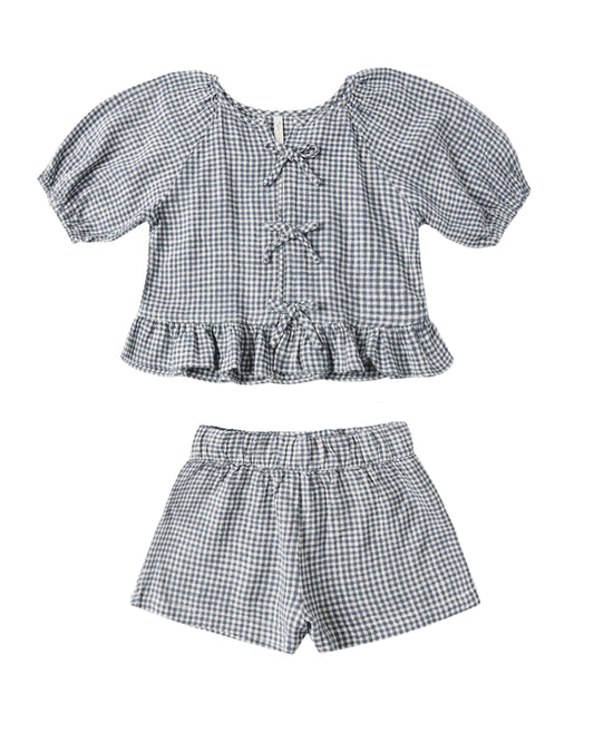 JUNIPER SET MARINE GINGHAM