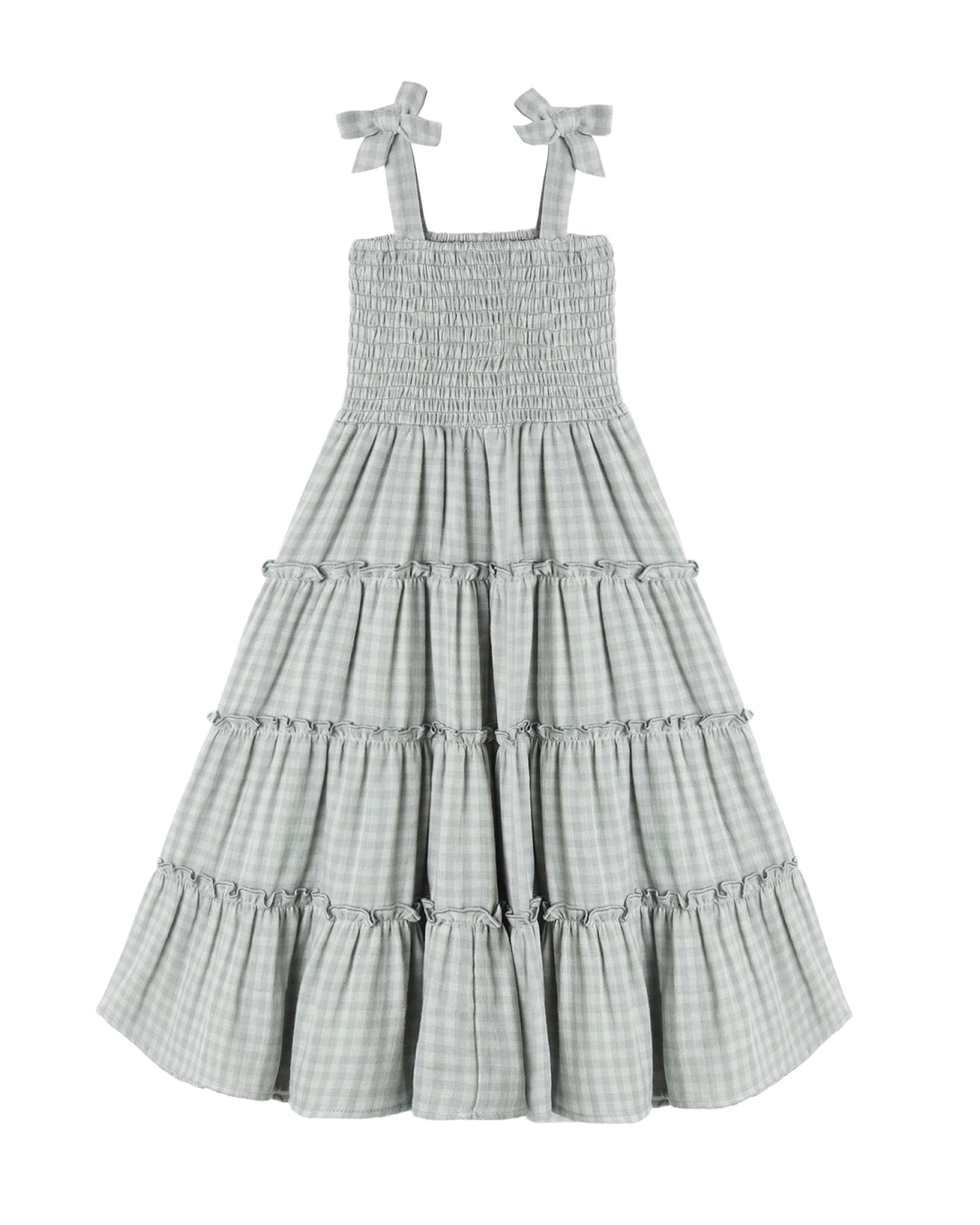 TAYLOR DRESS GREEN GINGHAM
