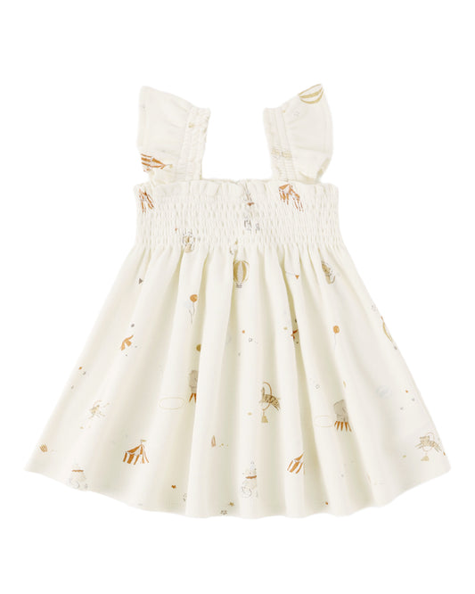 SMOCKED JERSEY DRESS CARNIVAL