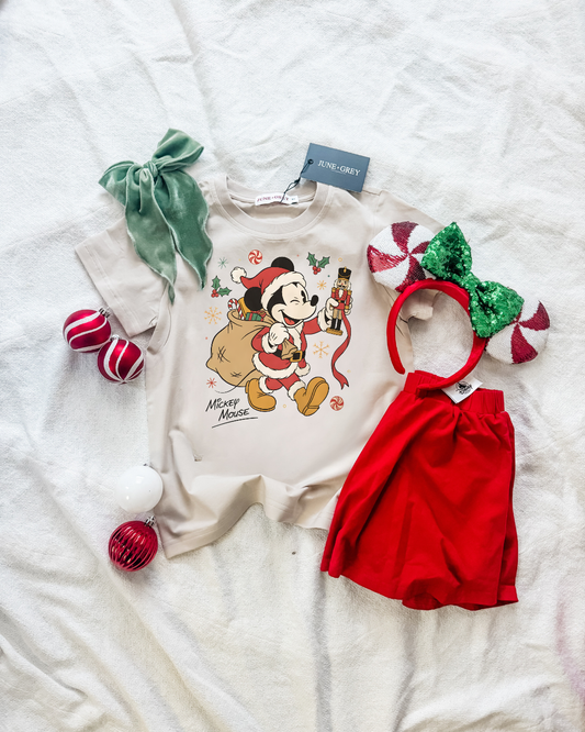 vintage christmas boy mouse tee