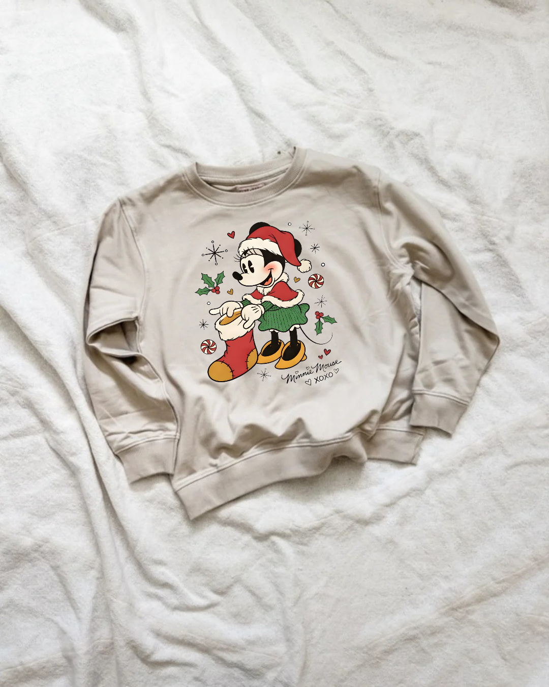 vintage Christmas girl mouse sweatshirt