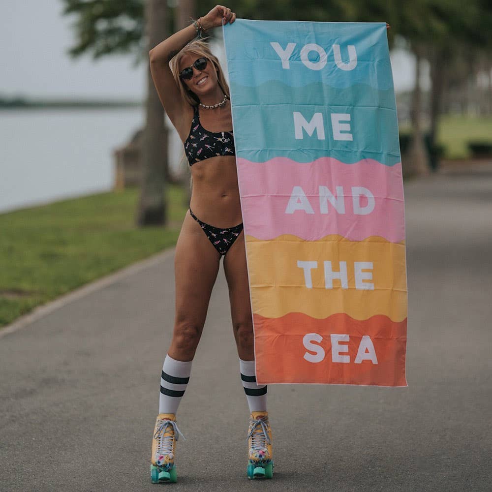 You Me and the Sea Quick Dry Towel