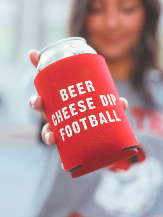 BEER CHEESE DIP FOOTBALL DRINK SLEEVE