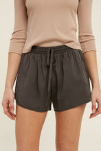 Load image into Gallery viewer, charcoal tencel shorts