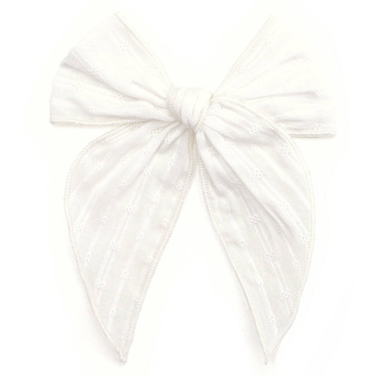 Party Girl Bow - Ivory Eyelet