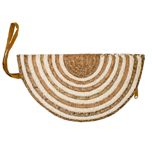 Halfmoon Clutch - Honey Stripe