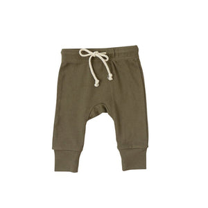 Mebie Baby Olive Cotton Joggers