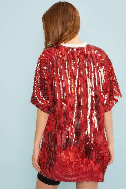 GAME DAY sequin dress