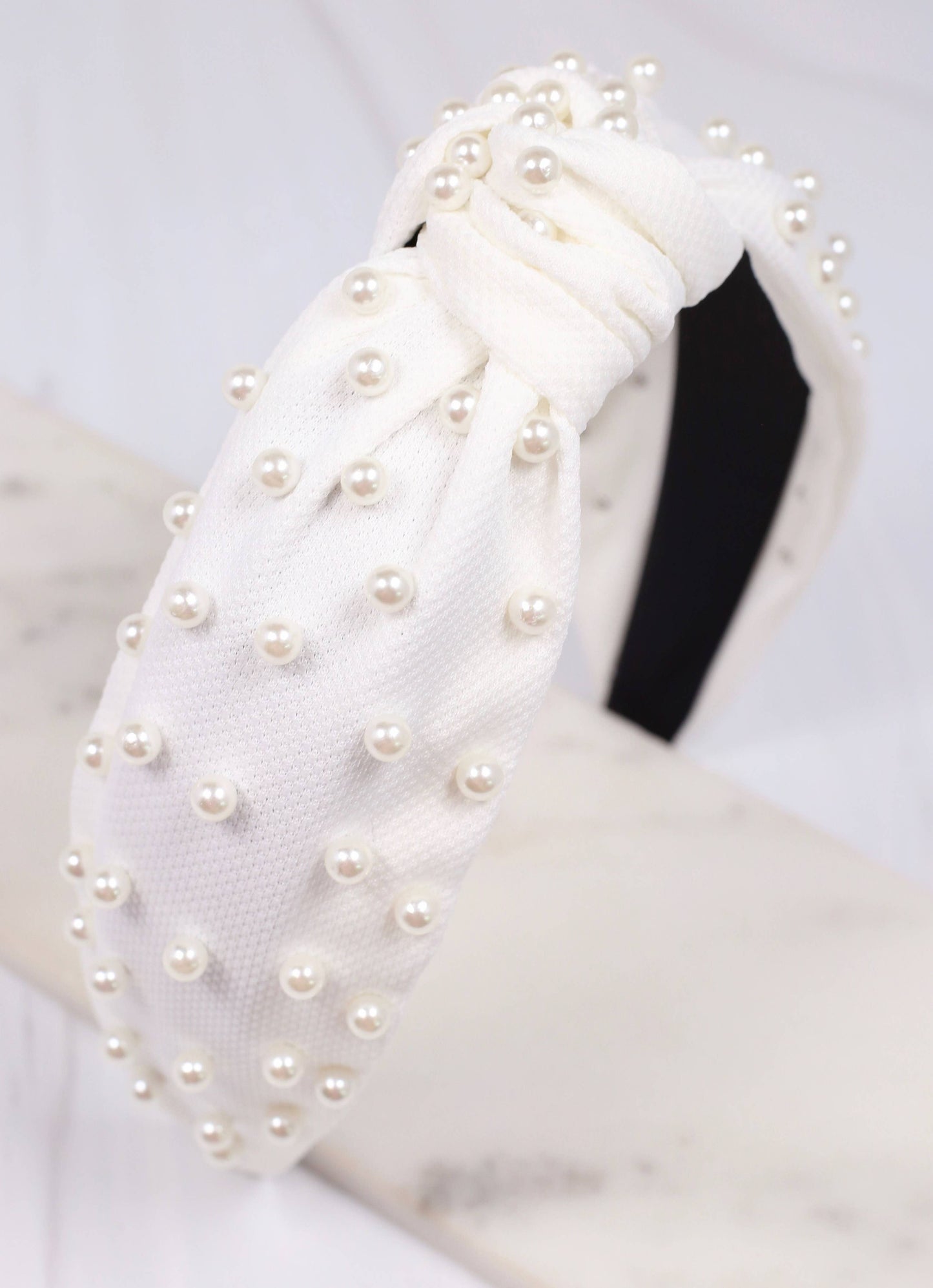 Warren Pearl Studded Headband WHITE