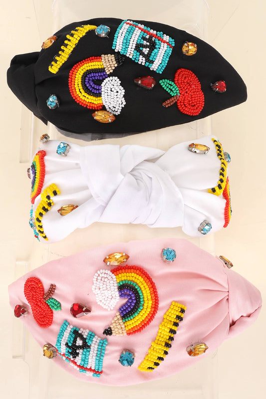 Teacher Appreciation Jeweled Knotted Headband