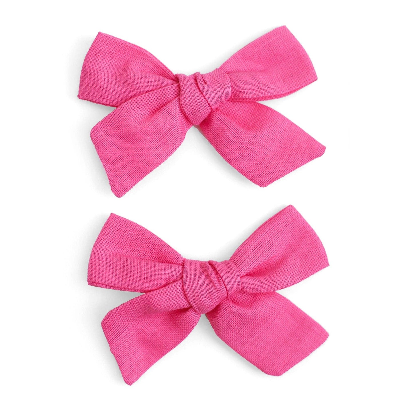 School Girl Piggie Bows - Hot Pink