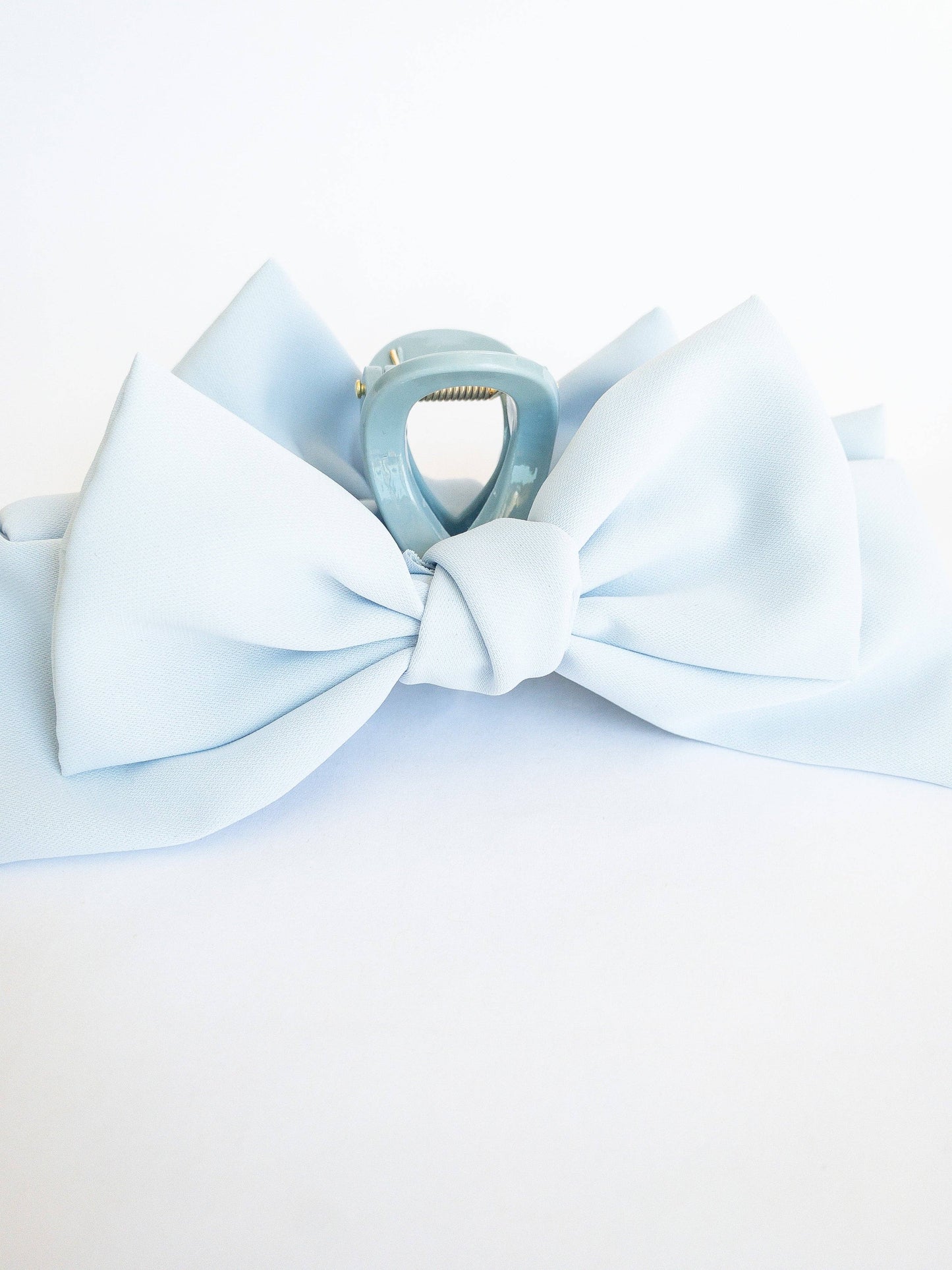 Mia Bow Hair Claw Clip in Sky