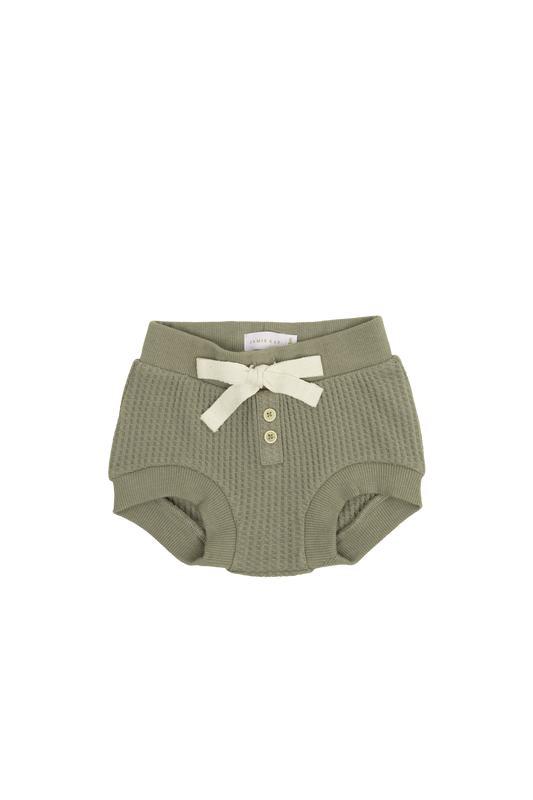 ORGANIC COTTON WAFFLE AIDEN SHORT - WOODLAND