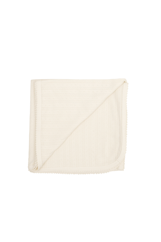 ORGANIC COTTON POINTELLE BABY WRAP - NATURAL