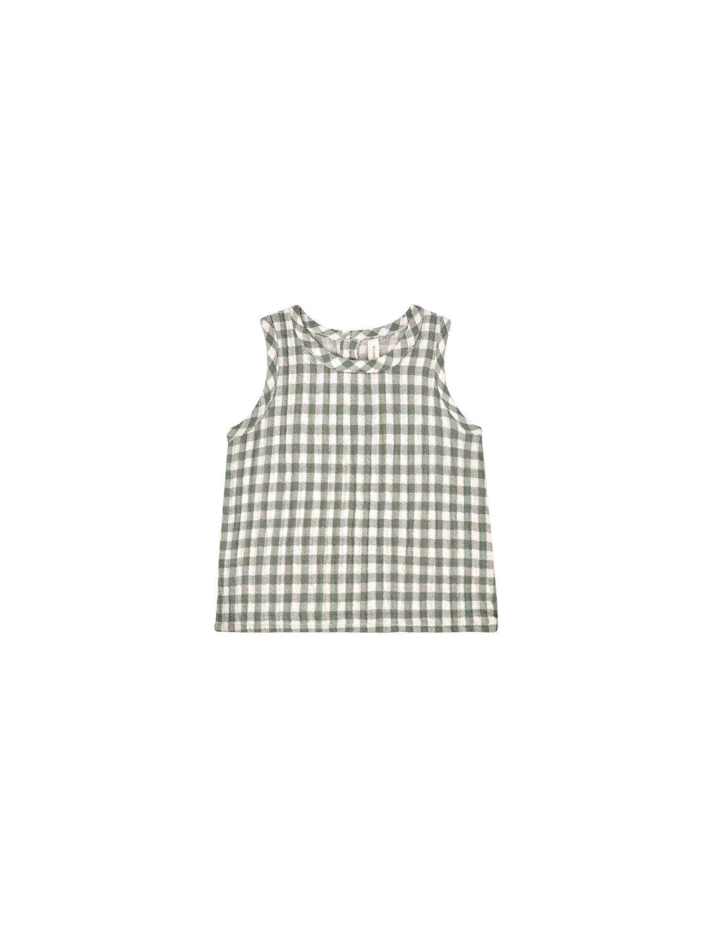 WOVEN TANK | SEA GREEN GINGHAM