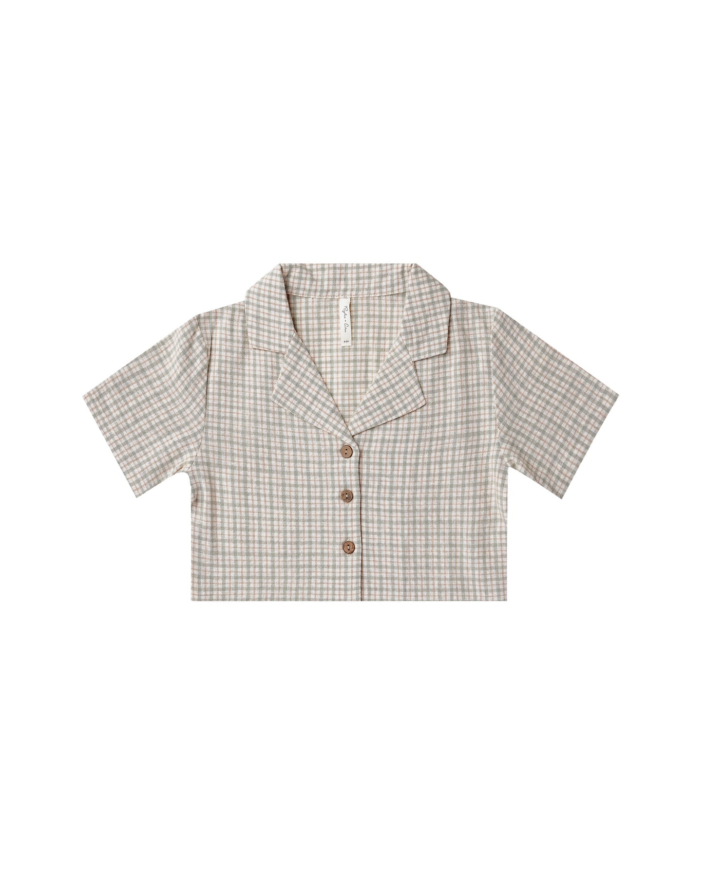 CROPPED COLLARED SHIRT || LAUREL PLAID